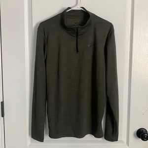 Men’s Nike Dri-Fit Long Sleeve 3/4 zip shirt